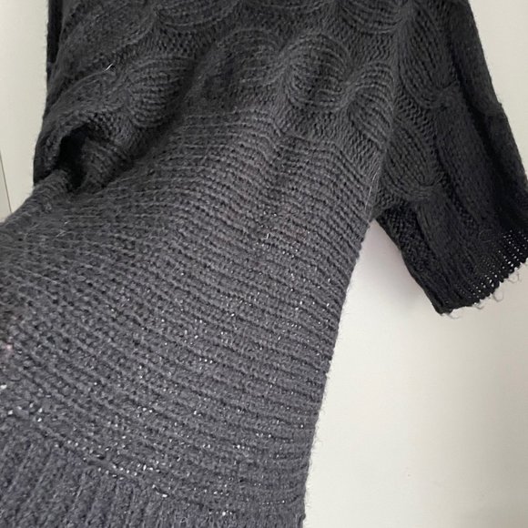 BLACK KNIT OVERSIZED SWEATER - Picture 4 of 4